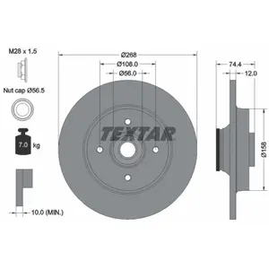 Remschijf 92168703 Textar pas cher