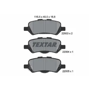Remblokkenset schijfrem 2200301 Textar pas cher