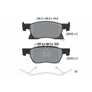 Remblokkenset schijfrem 2234201 Textar pas cher