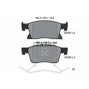 Remblokkenset schijfrem 2234501 Textar pas cher