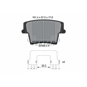 Remblokkenset schijfrem 2416303 Textar pas cher