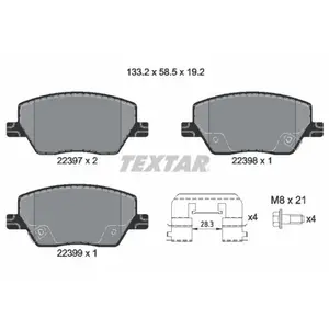 Remblokkenset schijfrem 2239701 Textar pas cher