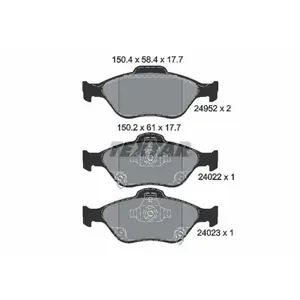 TEXTAR Plaquettes de frein X4 pour TOYOTA: Yaris (Ref: 2495201) pas cher