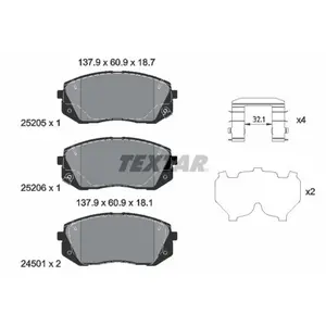 Remblokkenset schijfrem 2520504 Textar pas cher