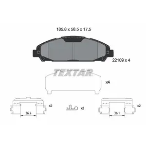 Remblokkenset schijfrem 2210901 Textar pas cher