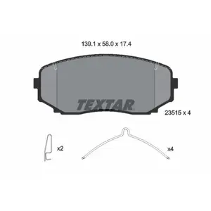 Remblokkenset schijfrem 2351503 Textar pas cher