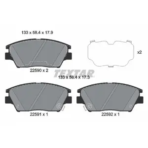Remblokkenset schijfrem 2259001 Textar pas cher