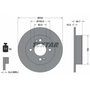 Remschijf 92291603 Textar pas cher