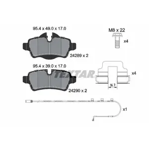 Remblokkenset schijfrem 2428904 Textar pas cher