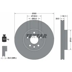 Remschijf 92196905 Textar pas cher