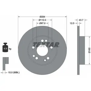 Remschijf 92031803 Textar pas cher