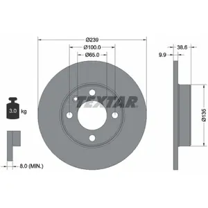 Remschijf 92009303 TextarVendu parwinparts