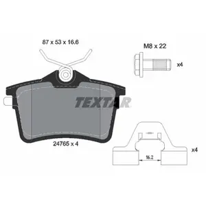 Remblokkenset schijfrem 2476501 Textar pas cher