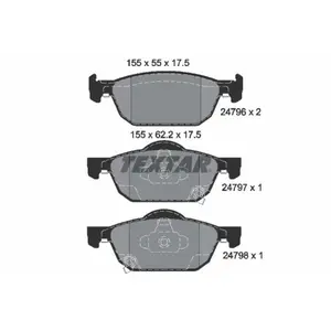 Remblokkenset schijfrem 2479601 Textar pas cher