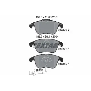 Remblokkenset schijfrem 2433301 Textar pas cher