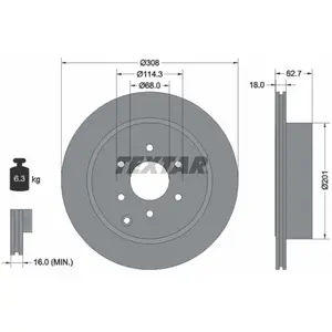 TEXTAR 92181603 disque de frein, lot de 2 pas cher