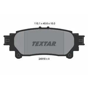 Remblokkenset schijfrem 2491801 Textar pas cher
