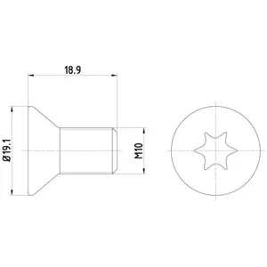 Schroef remschijf TPM0010 Textar pas cher