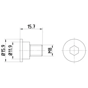 Schroef remschijf TPM0003 Textar pas cher