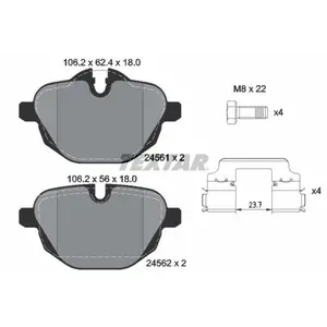 Remblokkenset schijfrem 2456101 Textar pas cher