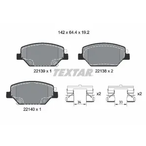 Remblokkenset schijfrem 2213901 Textar pas cher