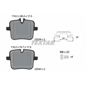 Remblokkenset schijfrem 2203901 Textar