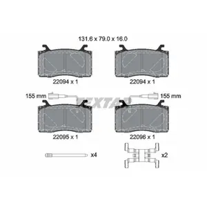 Remblokkenset schijfrem 2209401 Textar pas cher