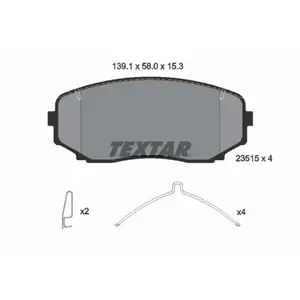 Remblokkenset schijfrem 2351505 Textar pas cher