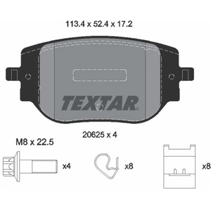 TEXTAR Plaquettes de frein X4 pour OPEL: Vivaro, Zafira & PEUGEOT: Expert, Traveller & CITROËN: Jumpy, Dispatch, SpaceTourer (Ref: 2062501) pas cher