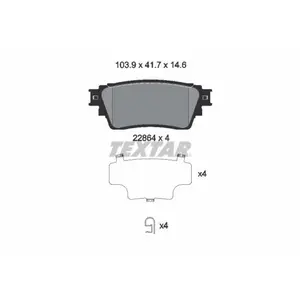 Remblokkenset schijfrem 2286401 Textar pas cher