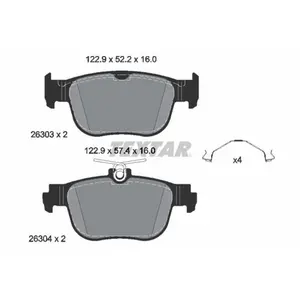 TEXTAR Plaquettes de frein X4 pour VOLKSWAGEN: Caddy, Golf & FORD: Connect & AUDI: A3 & SKODA: Octavia & CUPRA: Leon, Formentor (Ref: 2630301) pas cher