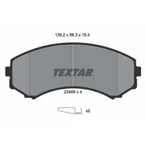 Remblokkenset schijfrem 2348801 Textar pas cher