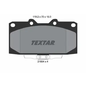 Remblokkenset schijfrem 2185401 Textar pas cher
