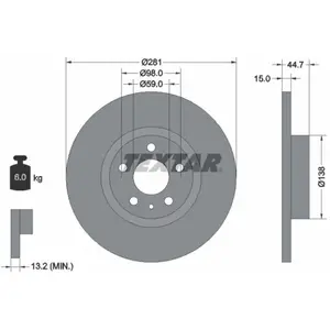 Remschijf 92096400 Textar pas cher