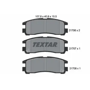 Remblokkenset schijfrem 2170602 Textar pas cher