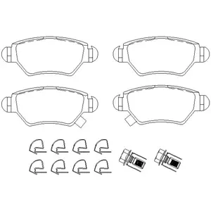 Remblokken set 2325803 Textar pas cher