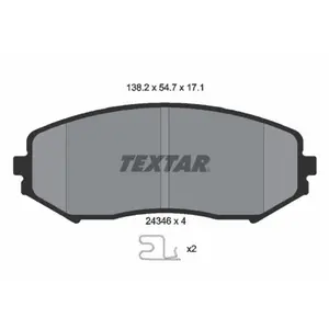 Remblokkenset schijfrem 2434601 Textar pas cher