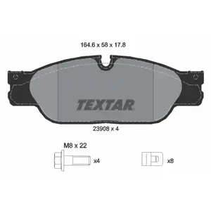 TEXTAR Plaquettes de frein X4 pour JAGUAR: XJ, S-Type (Ref: 2390801) pas cher