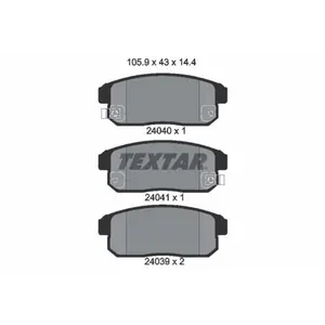 Remblokkenset schijfrem 2404001 Textar pas cher