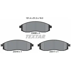 Textar Remblokkenset schijfrem pas cher