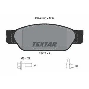 Remblokkenset schijfrem 2342301 Textar pas cher