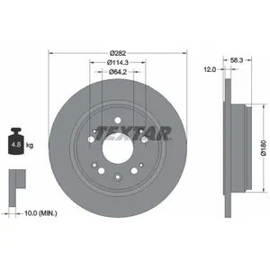 Remschijf 92144500 Textar pas cher