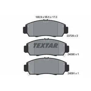 Remblokkenset schijfrem 2372901 Textar pas cher
