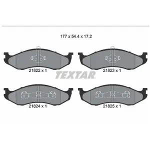 Remblokkenset schijfrem 2182202 Textar pas cher