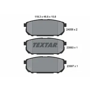 Remblokkenset schijfrem 2405801 Textar pas cher