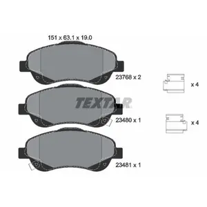 Remblokkenset schijfrem 2376802 Textar pas cher