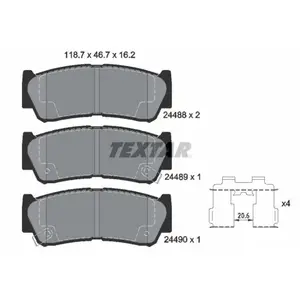 Remblokkenset schijfrem 2448801 Textar pas cher