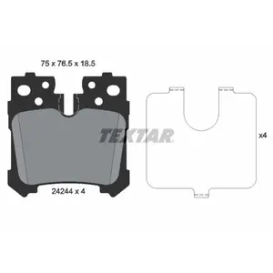 Remblokkenset schijfrem 2424401 Textar pas cher