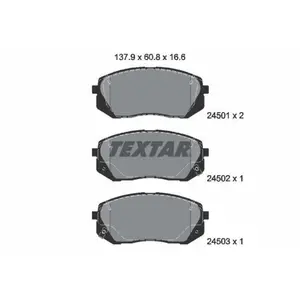 Remblokkenset schijfrem 2450101 Textar pas cher