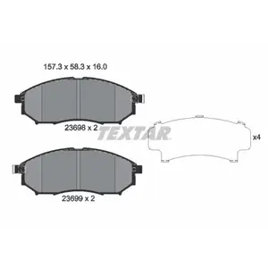 Remblokkenset schijfrem 2369801 Textar pas cher